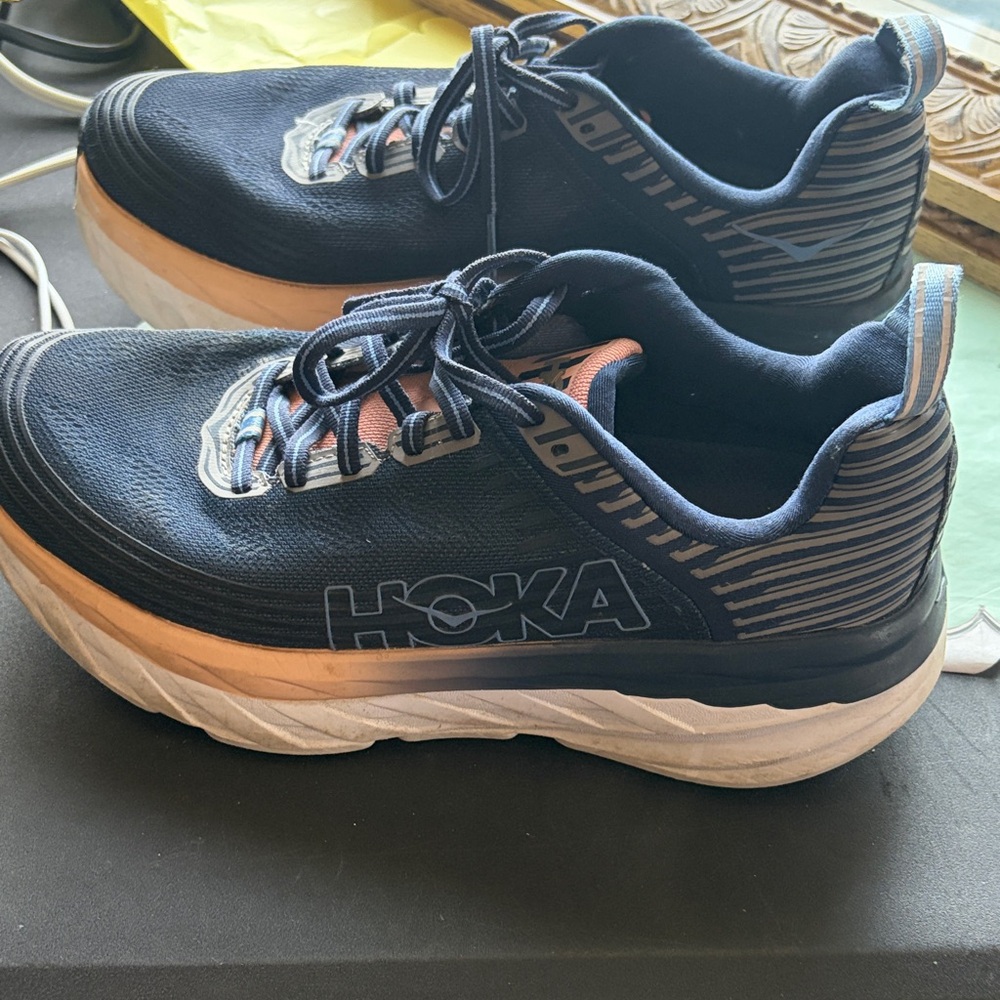 Hoka Navy and Pink Women's Running Shoes